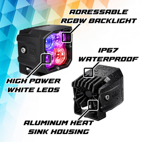 XKGlow XKmax RGBW Addressable Cube Light Kit - Spot Beam - MX-CUBE-S-KIT