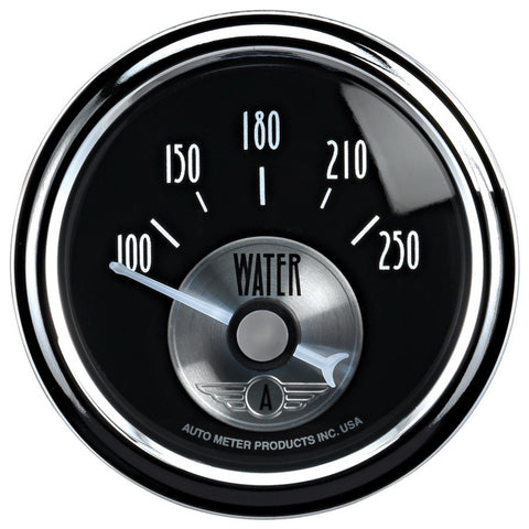 Autometer Prestige Series 52mm 100-250 Deg F Short Sweep Electronic Water Temperature Gauge - 2038