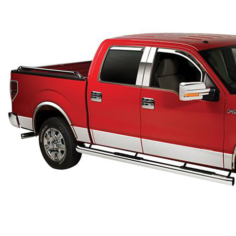Putco 04-08 Ford F-150 Crew Cab 6.5 Short Box - 7in Wide - 12pcs Stainless Steel Rocker Panels - 9751408