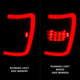 ANZO 1999-2004 Jeep Grand Cherokee LED Tail Lights w/ Light Bar Black Housing Smoke Lens - 311395