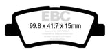 EBC 12+ Hyundai Azera 3.3 Redstuff Rear Brake Pads - DP31865C