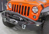 Fishbone Offroad 07-18 Jeep Wrangler JK Full Width Front Winch Bumper - Black Powdercoat - FB22068