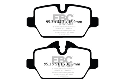 EBC 10+ Mini Countryman 1.6 Cooper Greenstuff Rear Brake Pads - DP22102