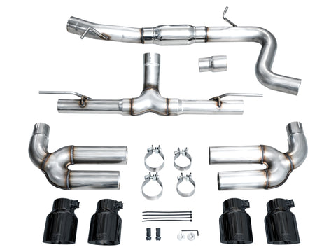 AWE Tuning 22-24 Audi 8Y S3 Track Edition Exhaust - Diamond Black Tips - 3020-43897