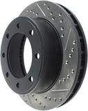 StopTech 00-05 Ford Excursion 4WD / 99-04 F250/F350 Pickup Front Slotted & Drilled Left Rotor - 127.65086L