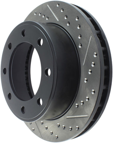 StopTech 00-05 Ford Excursion 4WD / 99-04 F250/F350 Pickup Front Slotted & Drilled Left Rotor - 127.65086L