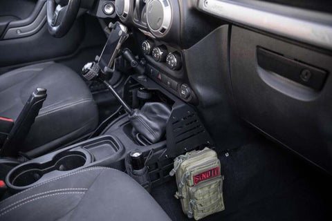 DV8 07-18 Jeep Wrangler JK Center Console Molle Panels & Device Bridge - CCJK-01