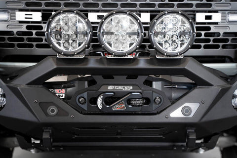 Addictive Desert Designs 1-5/16in Winch Fairlead Plate w/ Recessed Round End Hook - Black - AC99157590NA