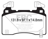 EBC 14+ Cadillac CTS Vsport 3.6 Twin Turbo Yellowstuff Front Brake Pads - DP43028R