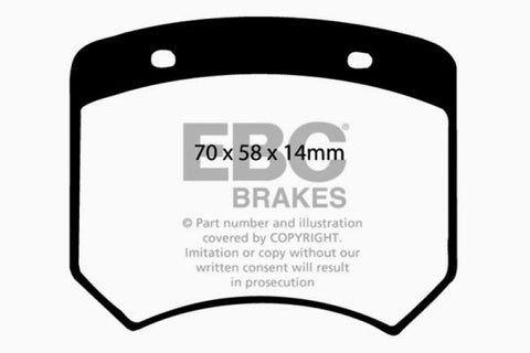 EBC 70-73 Rover Mini 1275 (10in Wheels) Greenstuff Front Brake Pads - DP2102