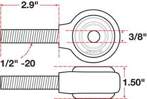 SPC Performance xAxis Rod End Ball Joint - 15745