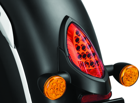 Kuryakyn Tail Light Top Trim Satin Black - 5623