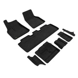 3D MAXpider 21-23 Tesla Model Y 7-Seat Elegant Floor Mat- Black 1St Row 2Nd Row 3Rd Row - L1TL03604709