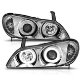 ANZO 2000-2004 Infiniti I30 Projector Headlights w/ Halo Chrome - 121078