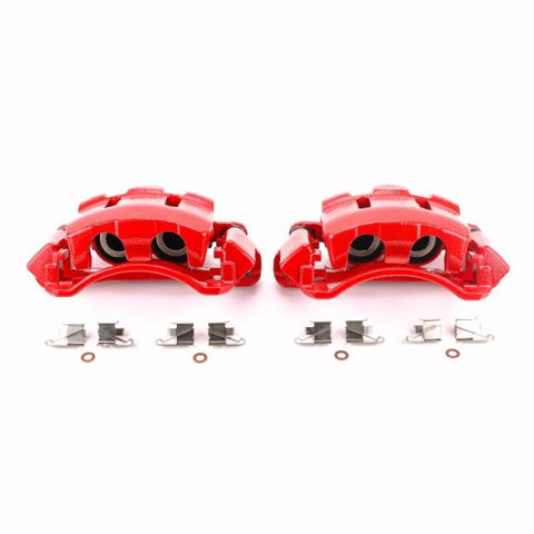 Power Stop 00-05 Ford Excursion Front Red Calipers w/Brackets - Pair - S4790