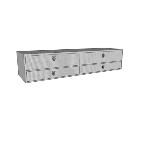 Westin/Brute High Cap 96in Stake Bed Contractor TopSider w/ Bottom Drawers - Aluminum - 80-TB400-96D-BD