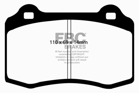EBC 03-07 Volvo S60 2.5 Turbo R Greenstuff Rear Brake Pads - DP21140