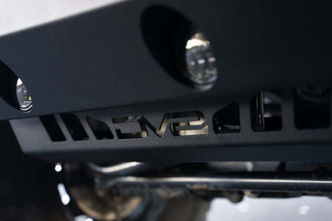 DV8 Offroad 18-23 Jeep Wrangler JL/JT Front Bumper Sway-Bar Disconnect Motor Skid Plate - SPJL-02