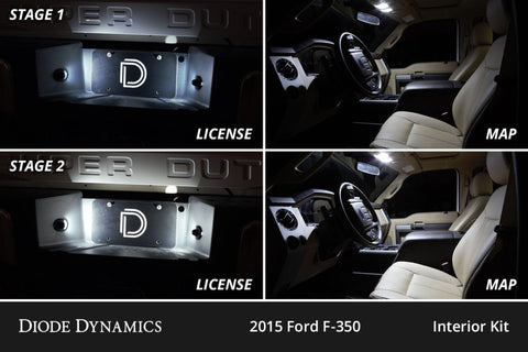 Diode Dynamics 08-16 d Super Duty F250/F350 Interior LED Kit Cool White Stage 1 - DD0599