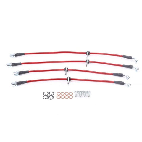 Power Stop 15-17 Subaru WRX Front & Rear SS Braided Brake Hose Kit - BH00103