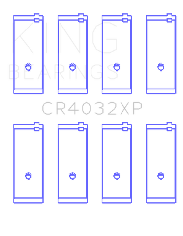 King Toyota 4AGE/4AGZE 16v 1.6L (Size .025mm) Rod Bearing Set - CR4032XP.026