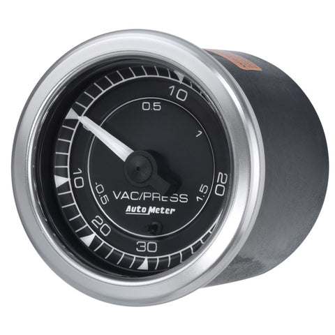 Autometer Chrono 2-1/16in 30INHG-30PSI Vacuum/Boost Gauge - 8159
