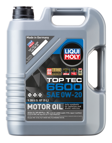 LIQUI MOLY 5L Top Tec 6600 Motor Oil SAE 0W20 - 22046