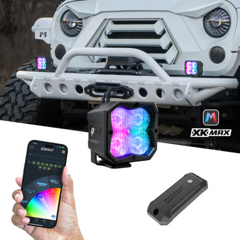 XKGlow XKmax RGBW Addressable Cube Light Kit - Fog Beam - MX-CUBE-FO-KIT