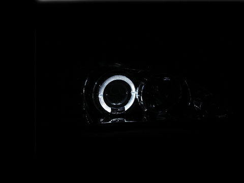 ANZO 1994-1998 Ford Mustang Projector Headlights w/ Halo Chrome 1pc - 121039