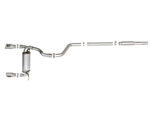 aFe Rebel Series 409 Stainless Steel Cat-Back Exhaust 18-21 Jeep Wrangler JL 2.0L (t) - Polished Tip - 49-48096-P