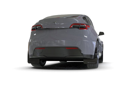 Rally Armor 20-26 Tesla Model Y, Juniper Y Black UR Mud Flap w/Dark Grey Logo - MF72-UR-BLK/DGRY