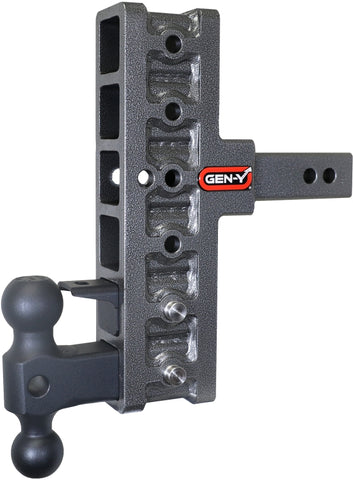 Gen-Y Mega Duty 2in Shank 7.5in Offset Drop 10K Hitch w/GH-031 Dual-Ball/GH-032 Pintle Lock - GH-426