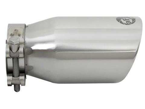 aFe MACH Force-Xp Universal 304 SS Single-Wall Clamp-On Exhaust Tip - Polished - 49T25354-P07