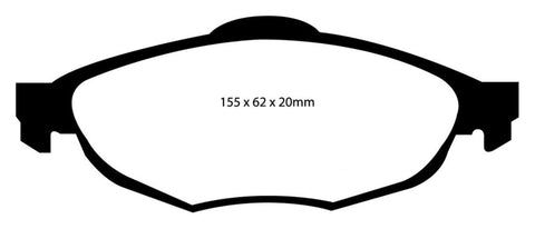 EBC 01-06 Chrysler Sebring Sedan 2.4 Redstuff Front Brake Pads - DP31611C