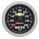 AutoMeter Gauge Water Temp 2-1/16in. 100-260 Deg. F Digital Stepper Motor Chevy Gold Bowtie - 880446