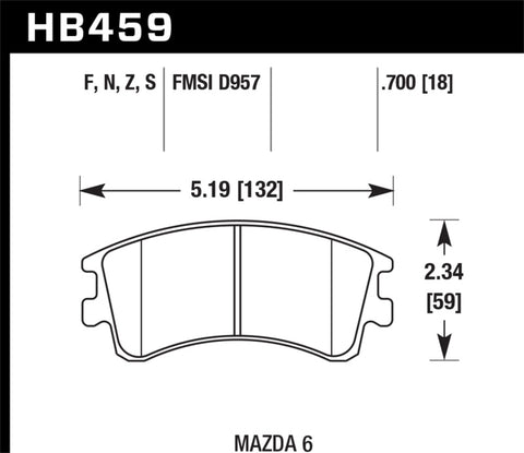 Hawk Performance Ceramic Street Brake Pads - HB459Z.700