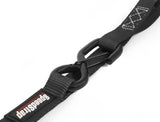 PRP Cam-Lock 1in.x10ft. Tie Down with Snap S Hooks and Soft Tie - Black - Pr. - 13801-2