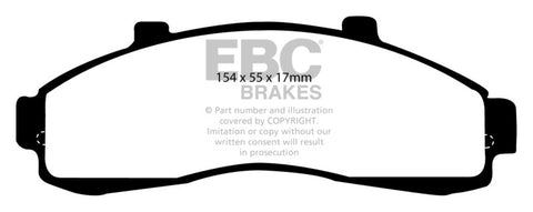 EBC 95-01 Ford Explorer 4.0 2WD Yellowstuff Front Brake Pads - DP41199R