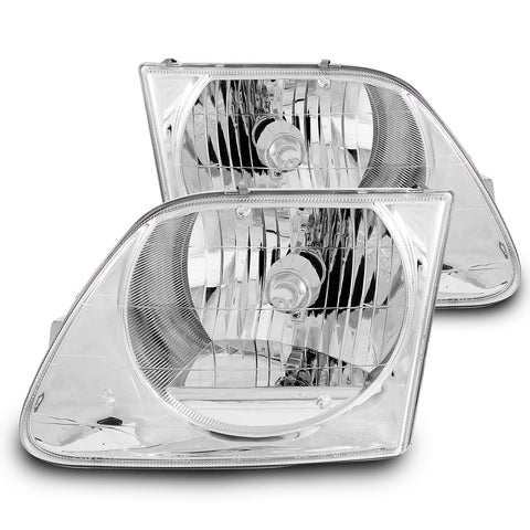 Raxiom 97-03 Ford F-150 G2 Euro Headlights- Chrome Housing (Clear Lens) - T542852