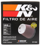 K&N Round Tapered Universal Air Filter 6in Flange ID x 7.5in Base OD x 5in Top OD x 6.5in Height - RF-1042