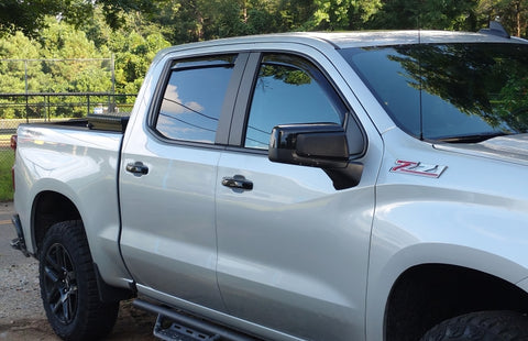EGR 2019 Chevy 1500 Crew Cab In-Channel Window Visors - Dark Smoke - 571691