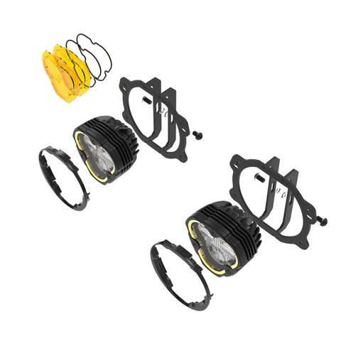 KC HiLiTES FLEX ERA 3 Dual Mode SAE Fog Lights - 2-Light Master Kit for Jeep JK/JL/JT Plastic Bumper - 97146