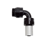 Russell Hose End Crimp On 10 Sae Port Male To -8 Hose 90 Deg Swivel Blk Anodized - 610960