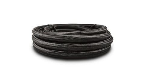 Vibrant -12 AN Black Nylon Braided Flex Hose (2 foot roll) - 11962