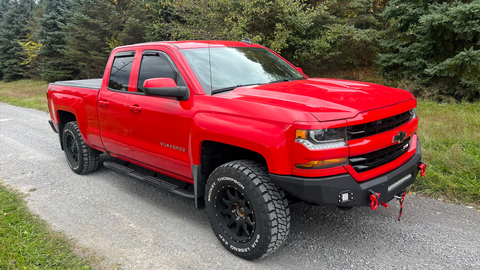 Fishbone Offroad 07-18 Chevrolet Silverado 1500/2500/3500 Double Cab Oval Side Steps -Black Textured - FB21382