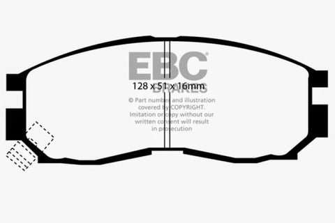 EBC 92-96 Mitsubishi Expo Greenstuff Front Brake Pads - DP6830