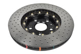DBA 2020+ Chevrolet Corvette C8 Z51 Front 2-Piece Cross Drilled 5000 Series Rotor - DBA53928BLKXD