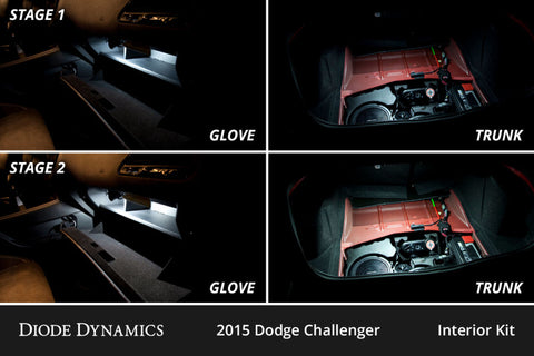 Diode Dynamics 15-23 Dodge Challenger Interior LED Kit Cool White Stage 1 - DD0625