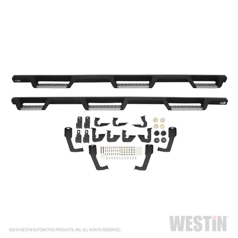 Westin/HDX 07-18 Chevrolet Silverado 2500 6.5ft Drop Wheel to Wheel Nerf Step Bars - Textured Black - 56-5345752