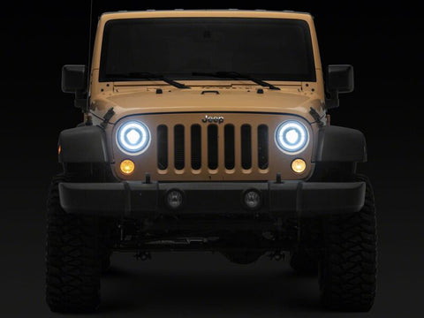 Raxiom 18-26 Jeep Wrangler JL/ 20-26 Gladiator JT HiOutput LED Hlights/Angel Eye DRL-Blk-Clear Lens - J211421